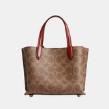 CW550-Willow Tote Bag 18 In Signature Canvas-B4/Tan Rust