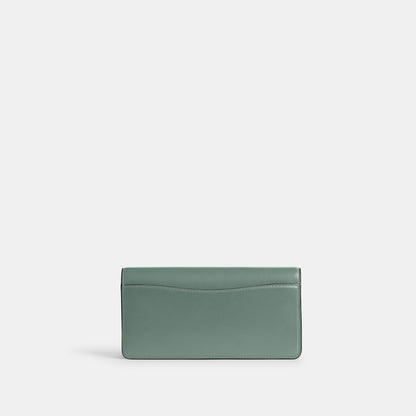cw586-Evie Long Wallet With Chain-B4/Sage