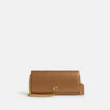 CW586-Evie Long Wallet With Chain-B4/Honey Brown