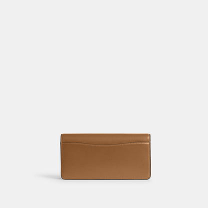 cw586-Evie Long Wallet With Chain-B4/Honey Brown