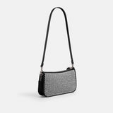 cw592-Penn Shoulder Bag With Crystal-Lh/Black