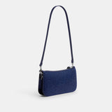 cw592-Penn Shoulder Bag With Crystal-Lh/Blue