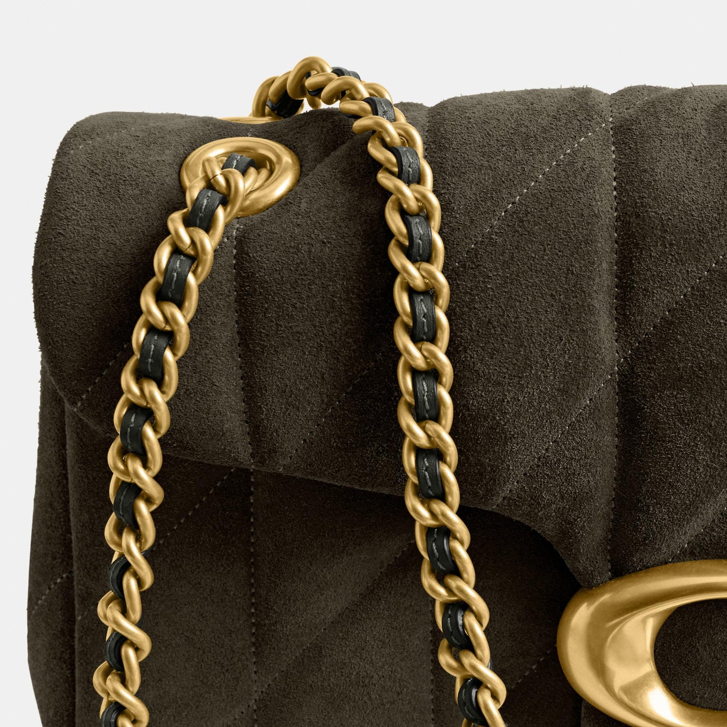 CW620-Tabby Shoulder Bag 26 with Quilting-B4/Olive