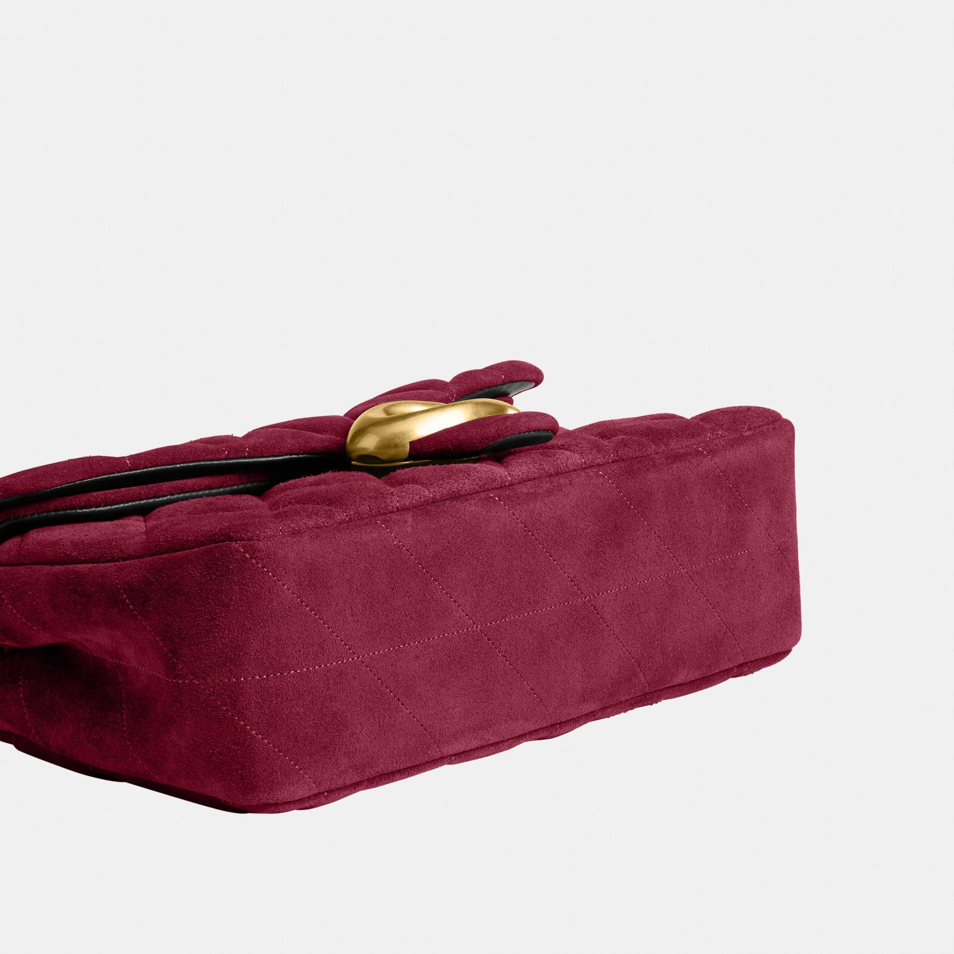 CW620-Tabby Shoulder Bag 26 with Quilting-B4/Dark Fuchsia