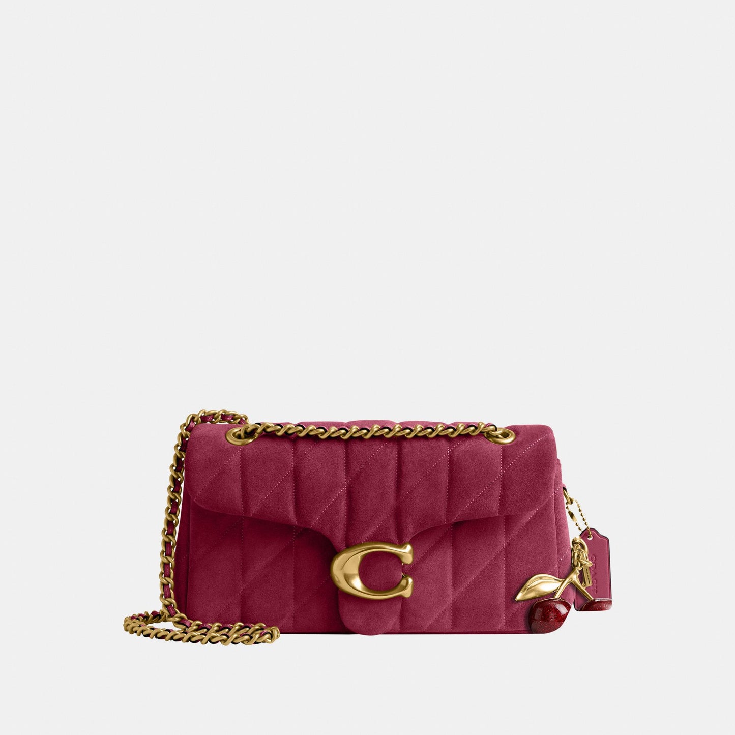 CW620-Tabby Shoulder Bag 26 with Quilting-B4/Dark Fuchsia