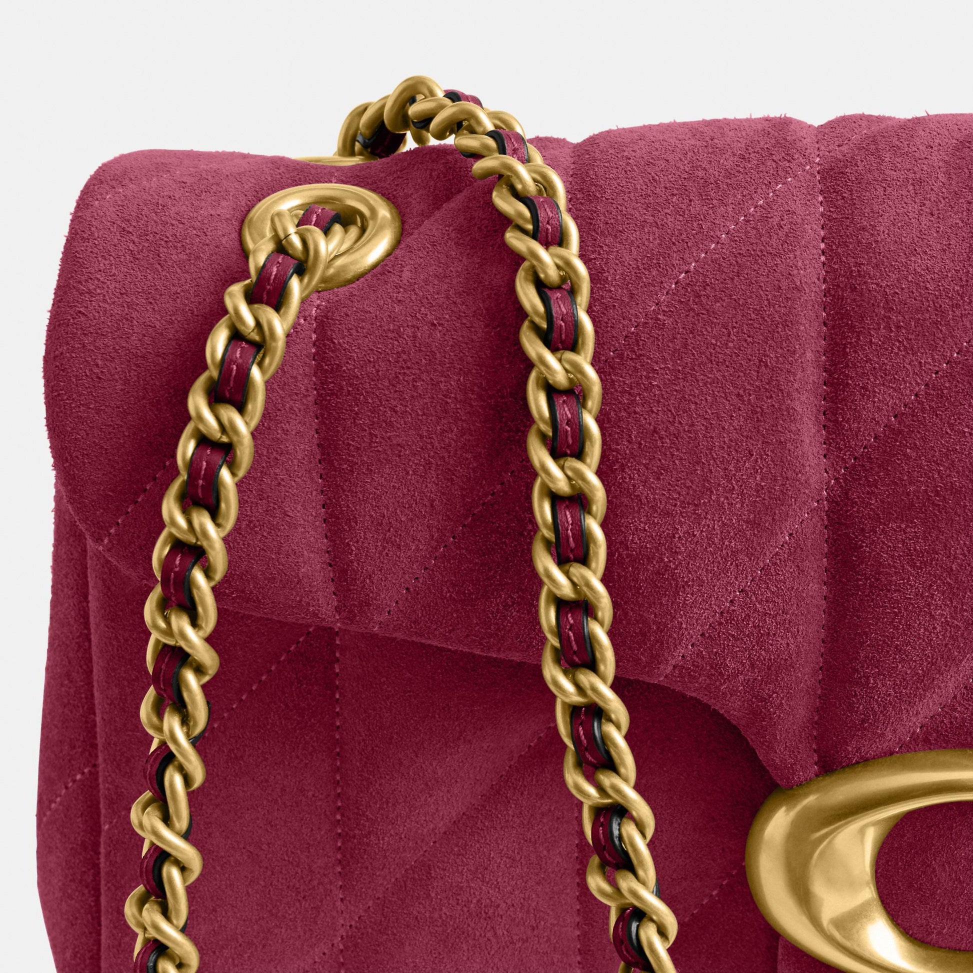 CW620-Tabby Shoulder Bag 26 with Quilting-B4/Dark Fuchsia