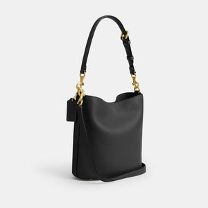 cw625-Willow Soft Bucket Bag 19-B4/Black