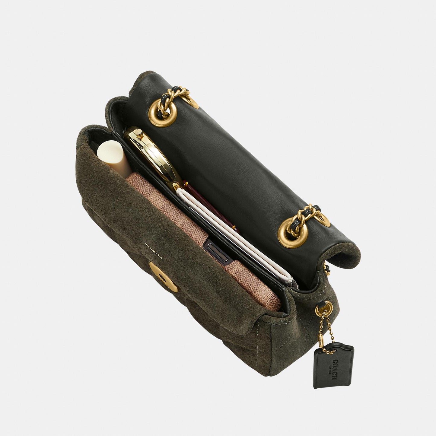 CW626-Tabby Shoulder Bag 20 with Quilting-B4/Olive