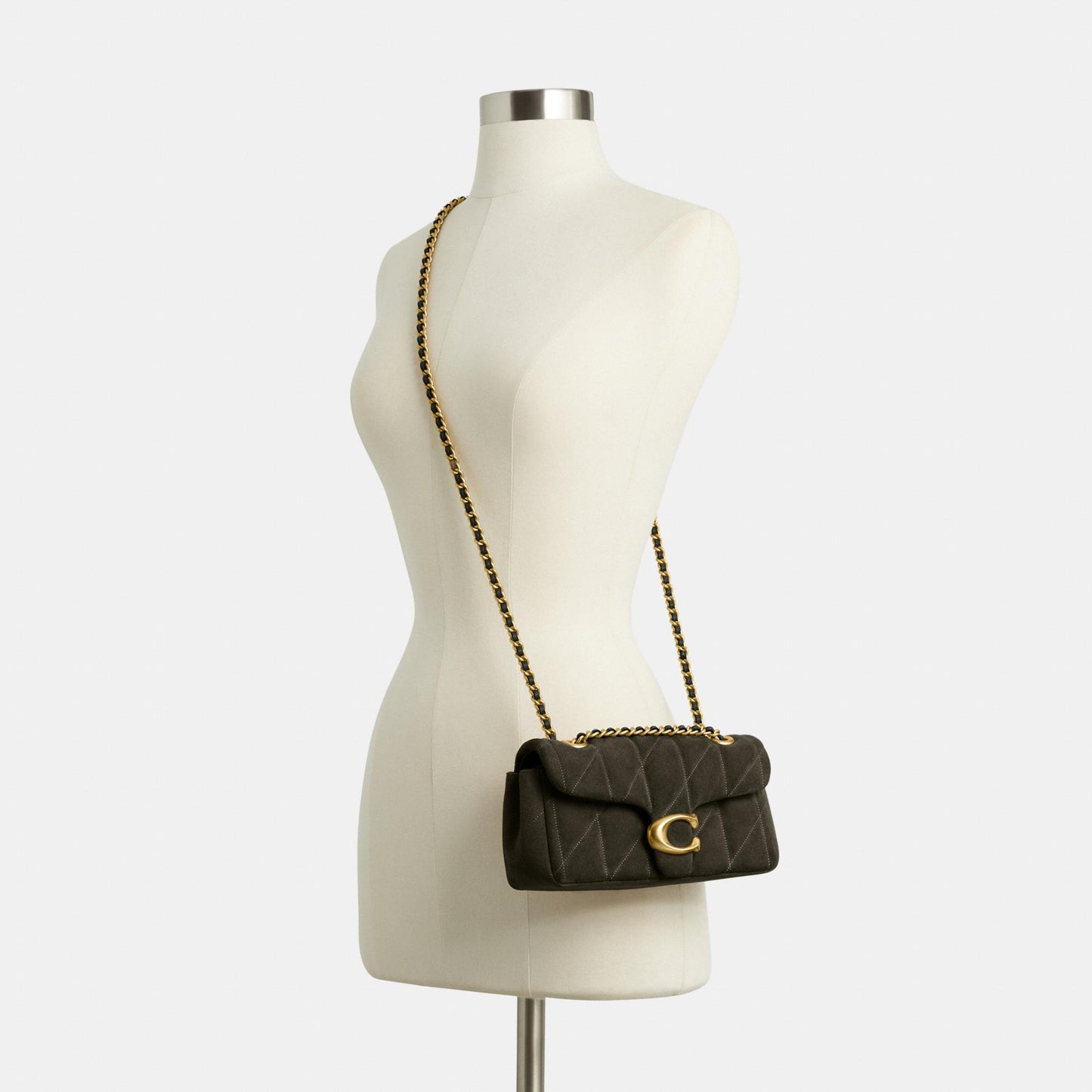 CW626-Tabby Shoulder Bag 20 with Quilting-B4/Olive