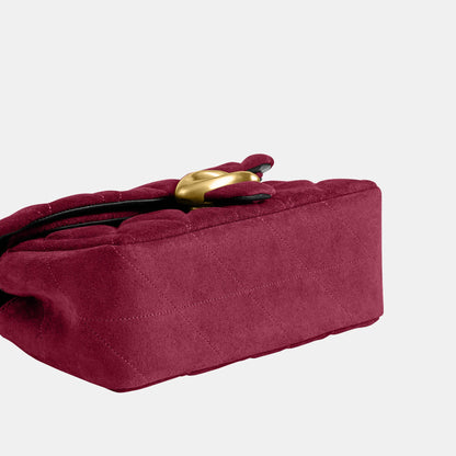 CW626-Tabby Shoulder Bag 20 with Quilting-B4/Dark Fuchsia