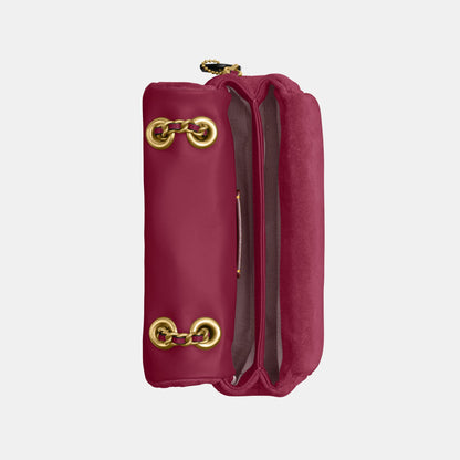 CW626-Tabby Shoulder Bag 20 with Quilting-B4/Dark Fuchsia