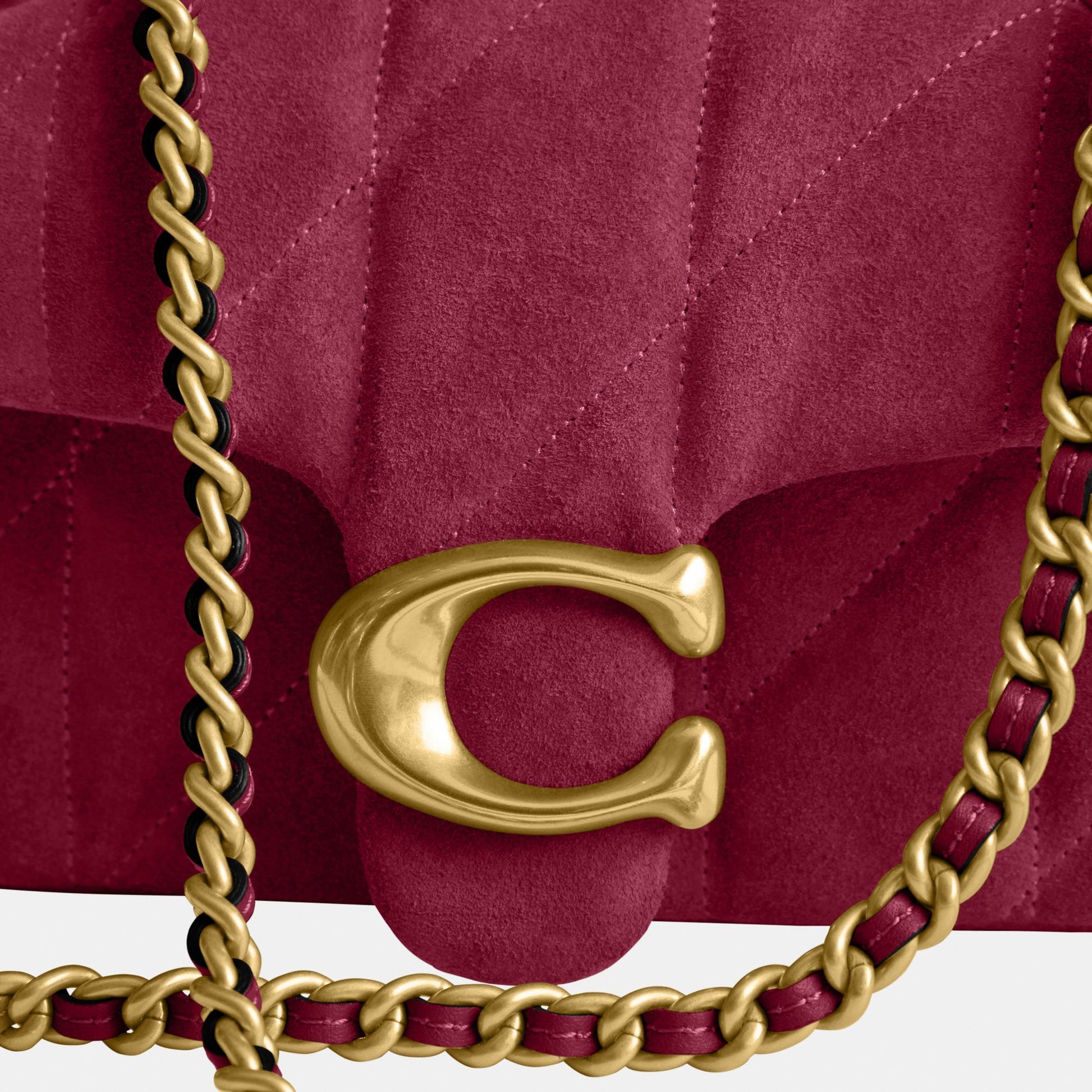 CW626-Tabby Shoulder Bag 20 with Quilting-B4/Dark Fuchsia