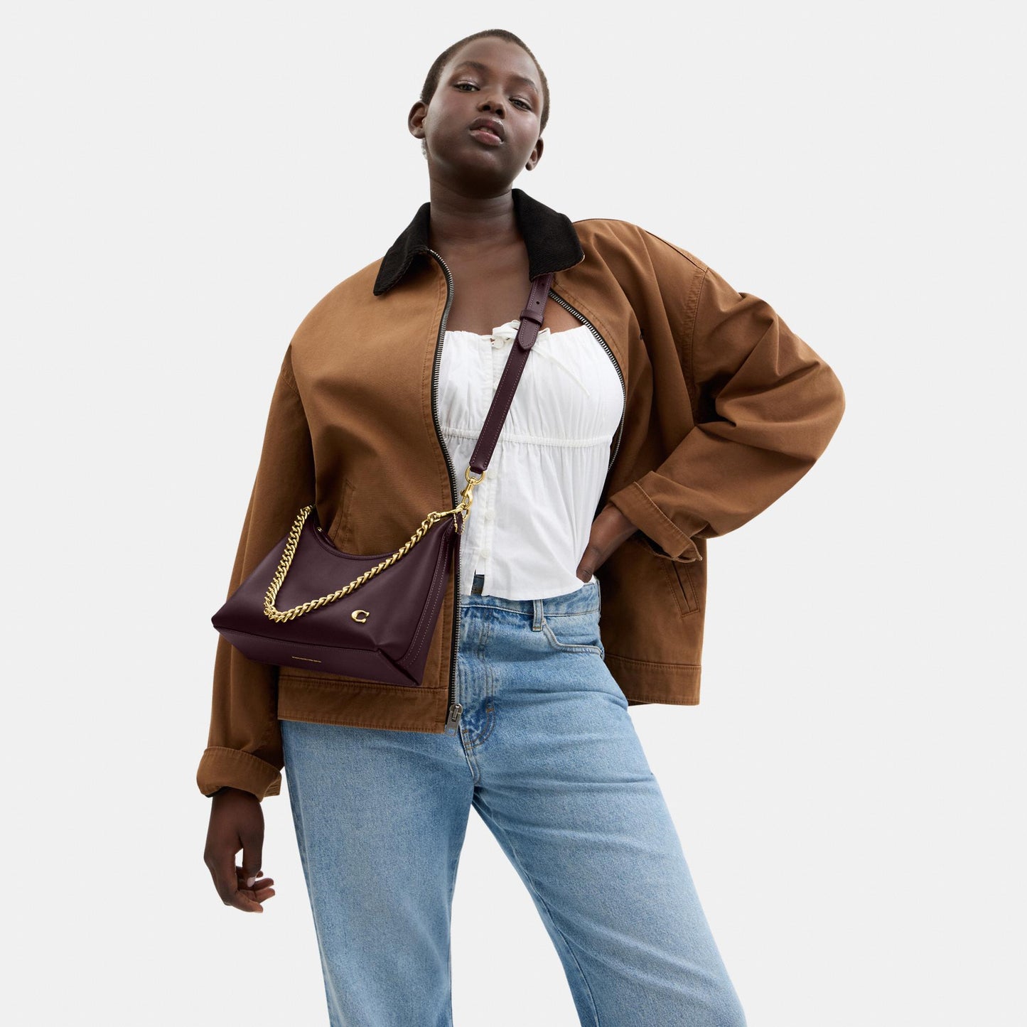 CW640-Juliet Shoulder Bag 25-B4/Black Currant