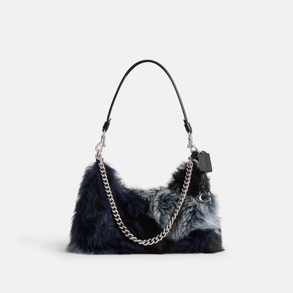 CW646-Juliet Shoulder Bag 25 With Patchwork-Lh/Blue Multi