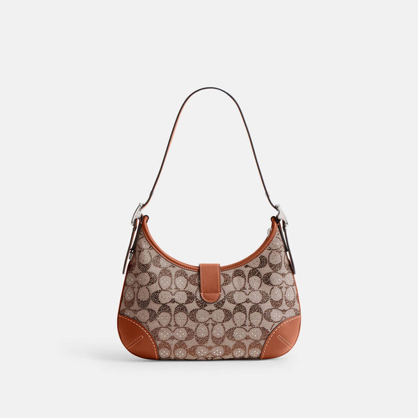 Hamptons Hobo aus Signature-Jacquard mit Kristallen