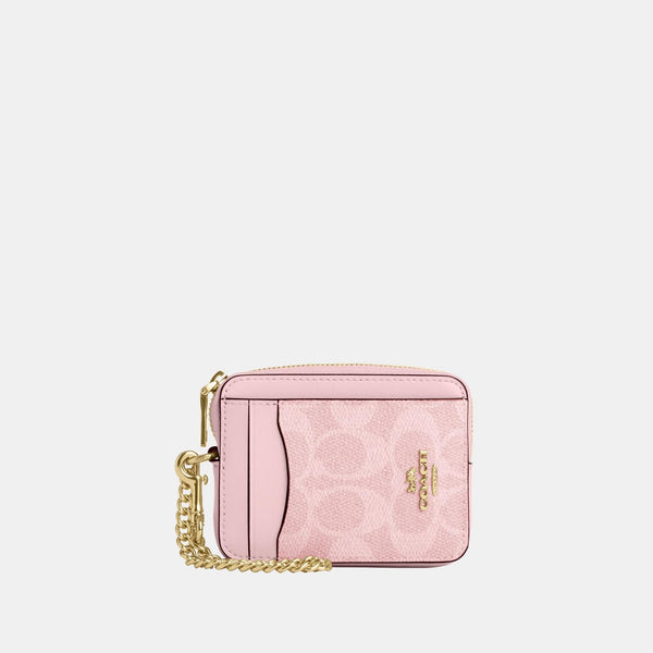 Zip Card Case In Signature Canvas