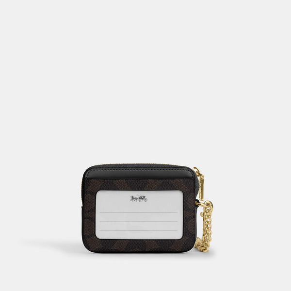 Zip Card Case In Signature Canvas