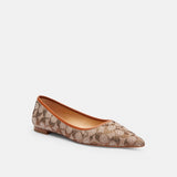 Daphne Flat In Crystal Signature Jacquard