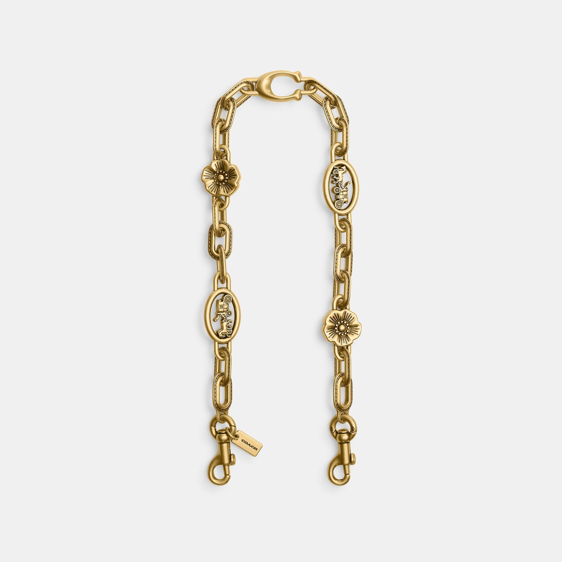 CX180-Loop Signature Bag Charm-B4/Brass