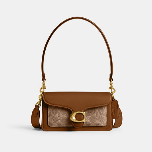 CY200-Tabby Shoulder Bag 20 in Signature Canvas-B4/Tan Brown