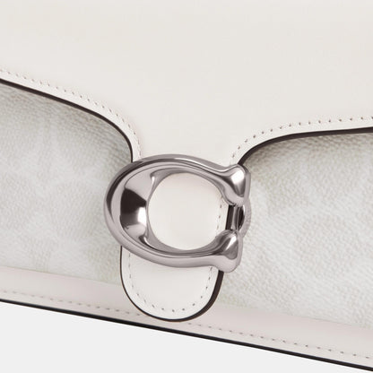 CY200-Tabby Shoulder Bag 20 in Signature Canvas-Lh/White Chalk