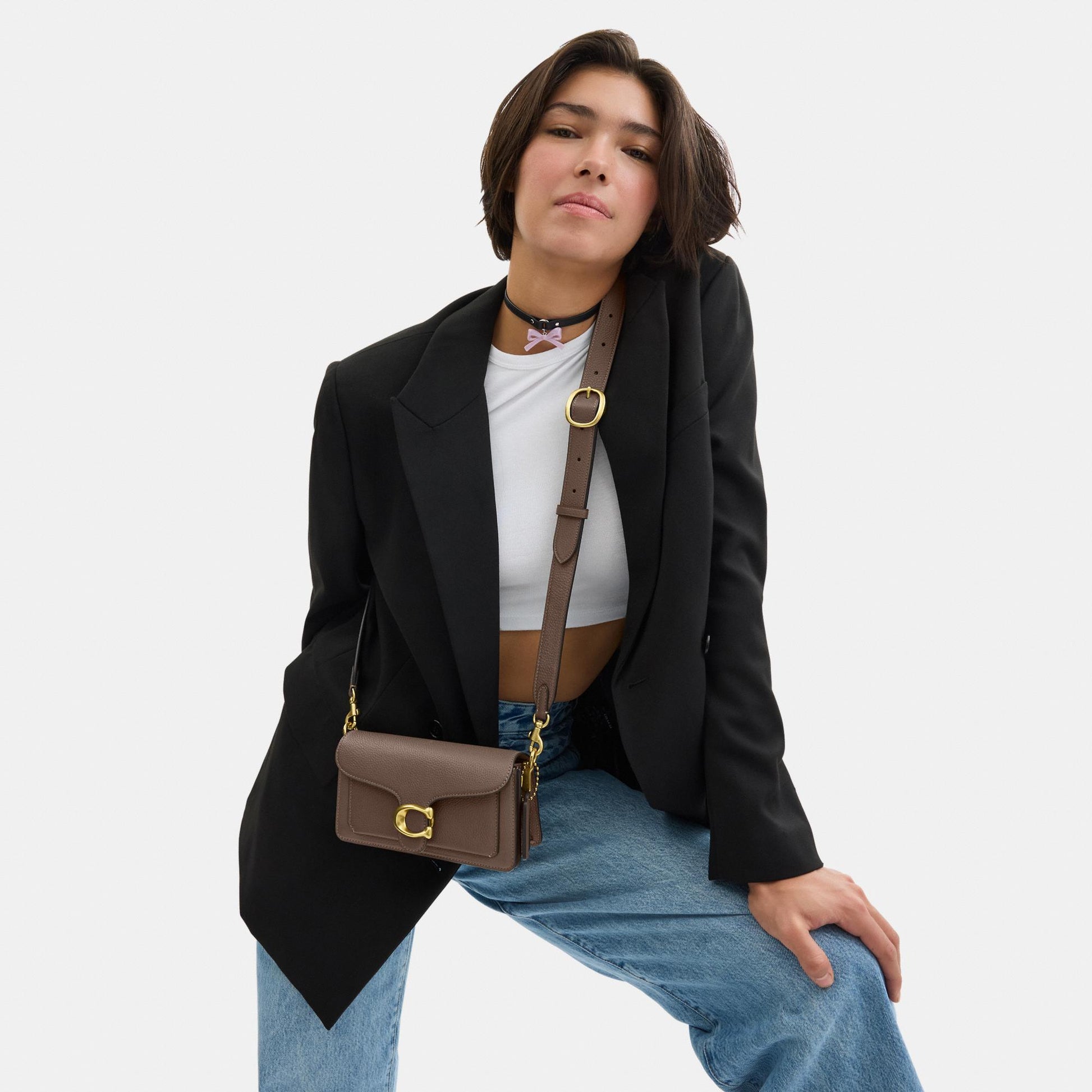 CY201-Tabby Shoulder Bag 20-B4/Dark Stone