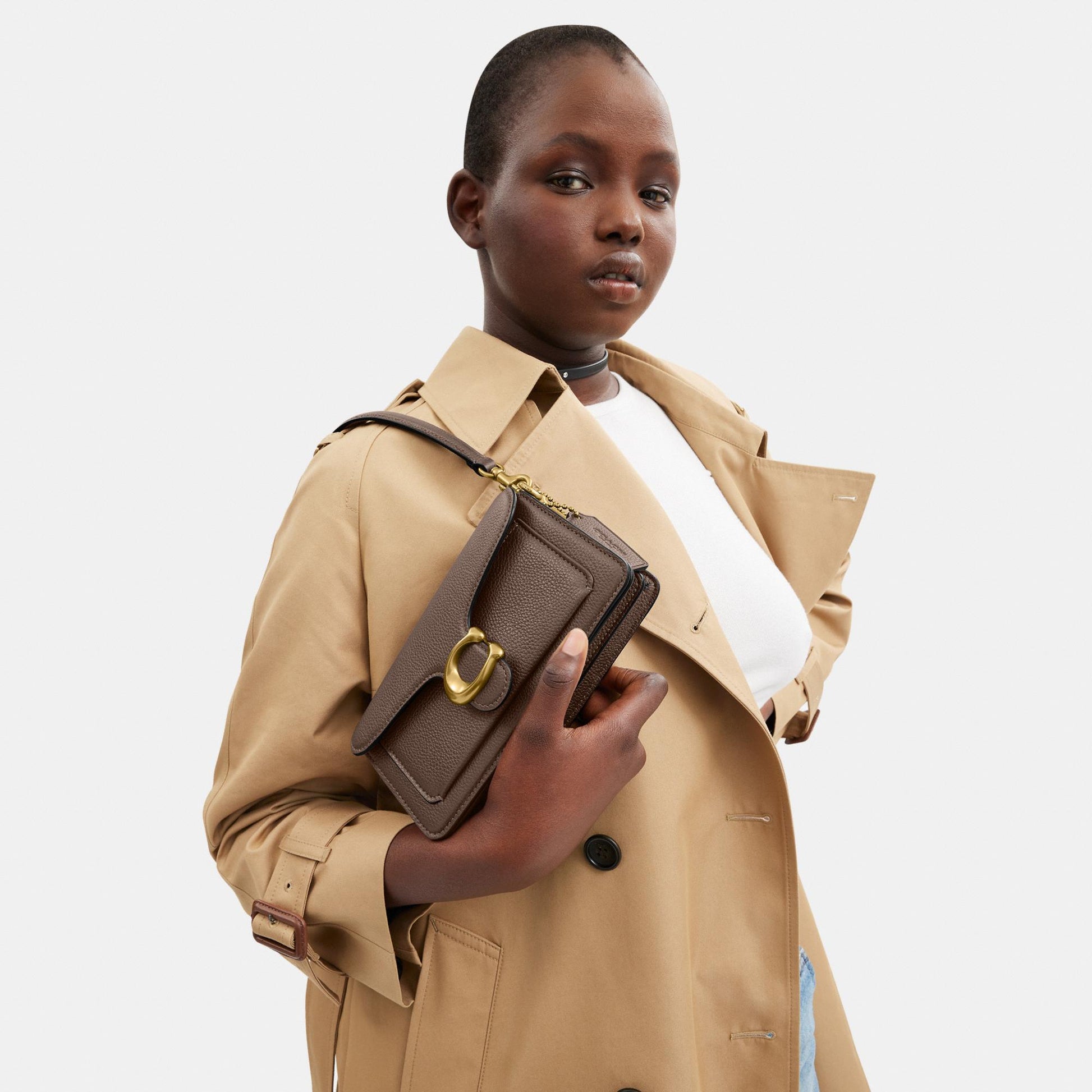 CY201-Tabby Shoulder Bag 20-B4/Dark Stone