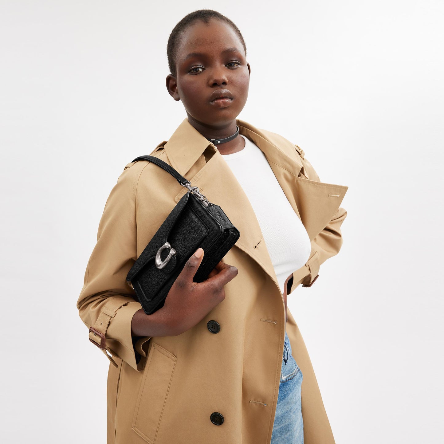 CY201-Tabby Shoulder Bag 20-Lh/Black