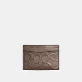 CY245-Essential Card Case In Signature Leather-B4/Dark Stone