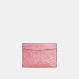 CY245-Essential Card Case In Signature Leather-B4/True Pink