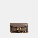 CY246-Tabby Chain Clutch In Signature Leather-B4/Dark Stone