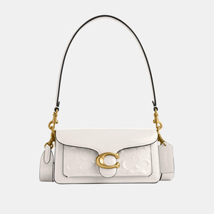 CY249-Tabby Shoulder Bag 20 In Signature Leather-B4/Chalk