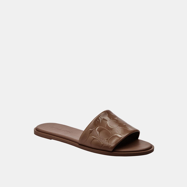 صندل "هولي" من الجلد بنقشة كوتش