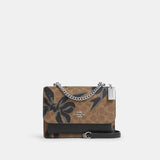 CY649-Klare Crossbody Bag In Signature Canvas With Bow Print-Sv/Tan/Black Multi