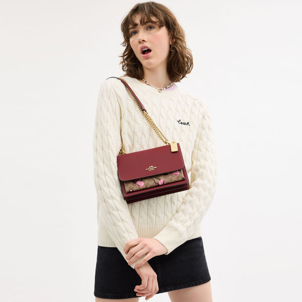 Klare Crossbody Bag In Signature Canvas With Cherry Print