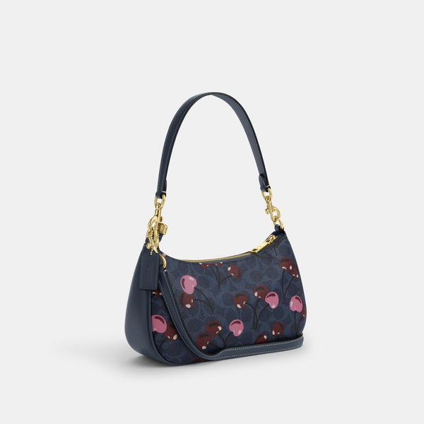 Teri Shoulder Bag In Signature Canvas With Cherry Print