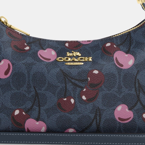 Teri Shoulder Bag In Signature Canvas With Cherry Print