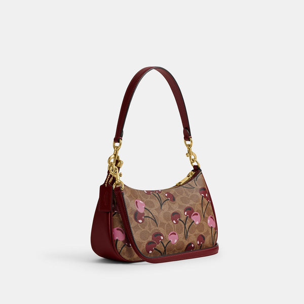 Teri Shoulder Bag In Signature Canvas With Cherry Print