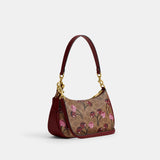 cy694-Teri Shoulder Bag In Signature Canvas With Cherry Print-Im/Tan Multi