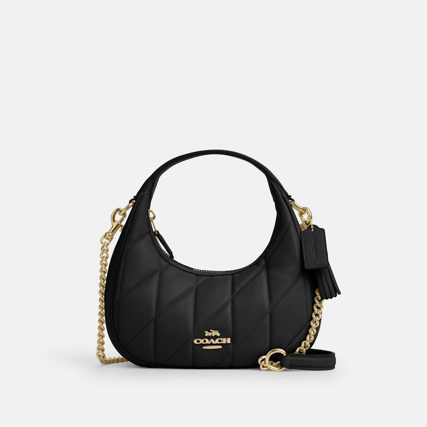 CY710-CARMEN MINI CROSSBODY BAG WITH QUILTING-IM/Black
