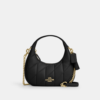 CY710-CARMEN MINI CROSSBODY BAG WITH QUILTING-IM/Black