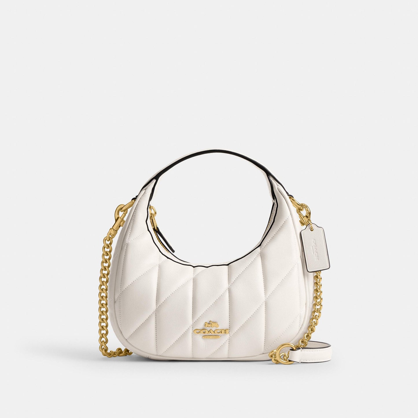 CY710-CARMEN MINI CROSSBODY BAG WITH QUILTING-IM/Chalk