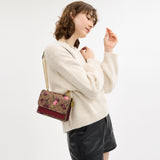 CY716-Mini Klare Crossbody Bag In Signature Canvas With Cherry Print-IM/Tan Multi