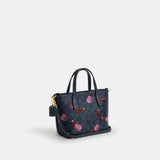 cy737-City Mini Tote Bag In Signature Canvas With Cherry Print-Im/Denim Multi