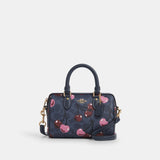 CY741-Mini Rowan Crossbody Bag In Signature Canvas With Cherry Print-Im/Denim Multi