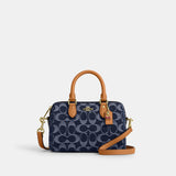 Mini Rowan Crossbody Bag In Signature Denim