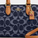 CY742-Mini Rowan Crossbody Bag In Signature Denim-Im/Denim/Natural