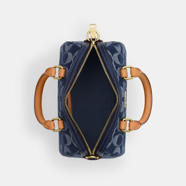 Mini Rowan Crossbody Bag In Signature Denim