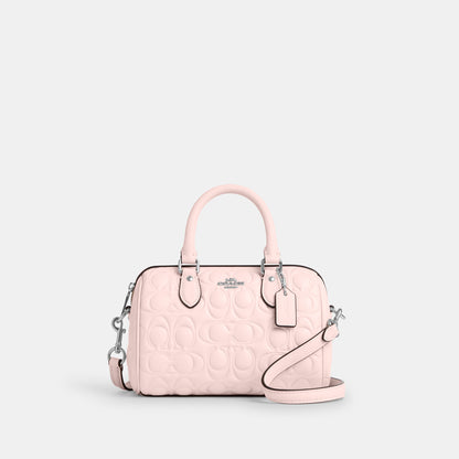 cy743-Mini Rowan Crossbody Bag In Signature Leather-Sv/Blush