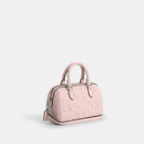 cy743-Mini Rowan Crossbody Bag In Signature Leather-Sv/Blush